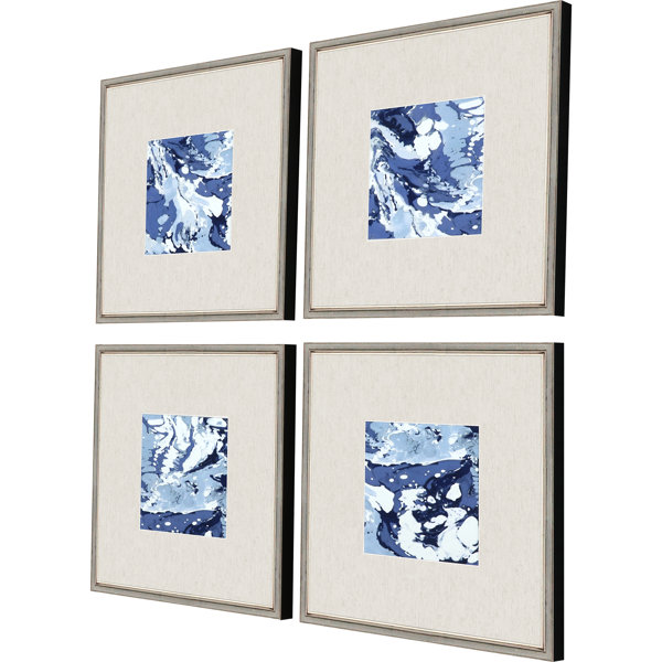 Paragon Marbleized S/4 by 4 Piece Picture Frame Print Set Wayfair